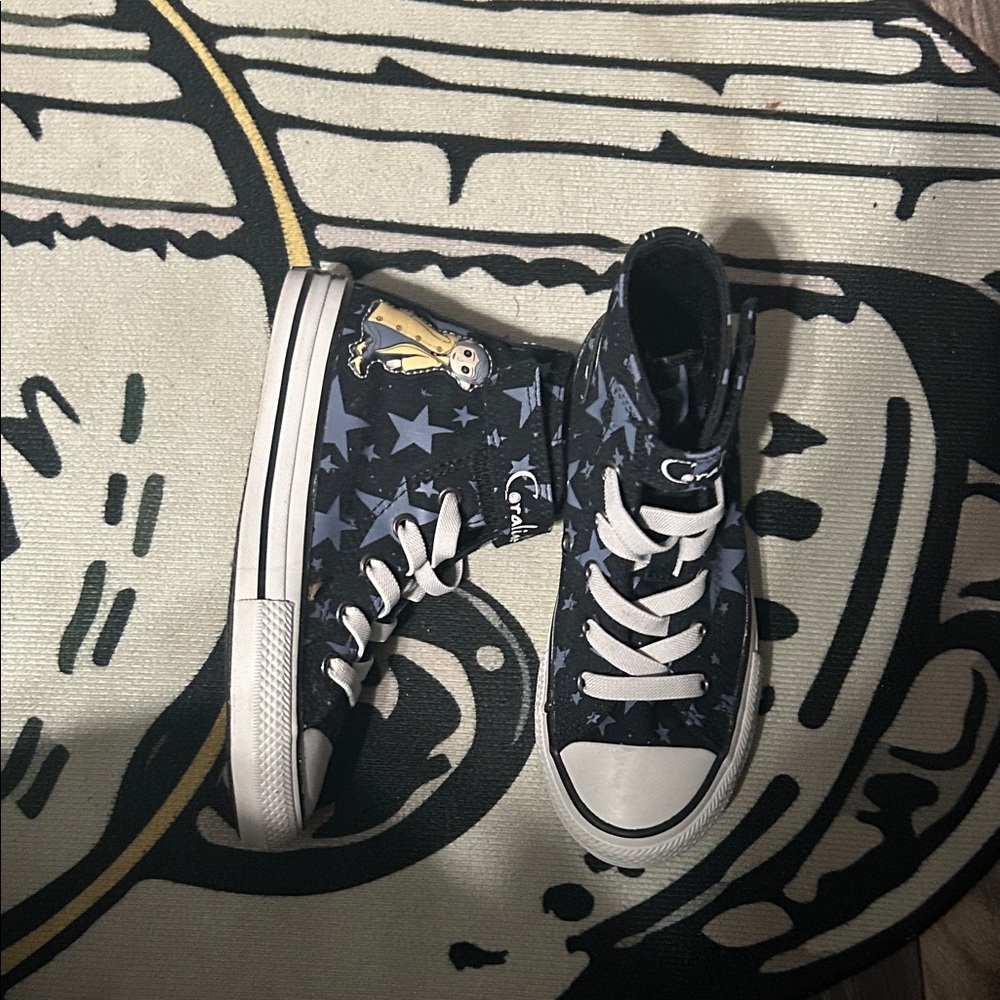 Limited addition coraline Converse Kids Navy Star High-Tops